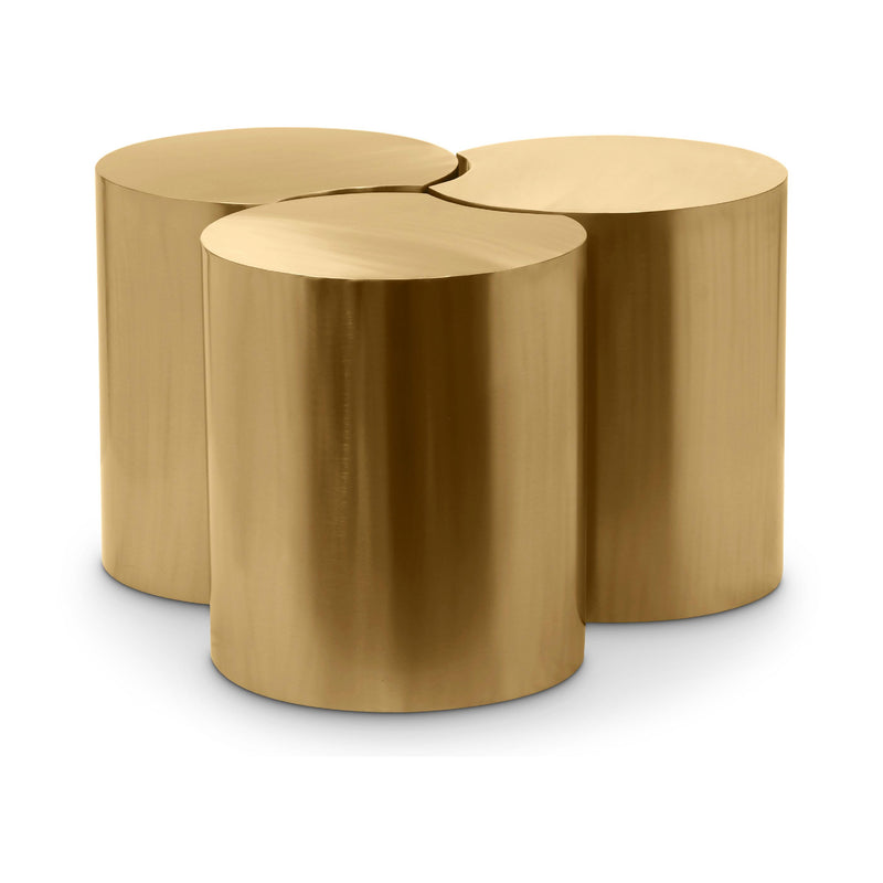 Meridian Dimple Gold Coffee Table IMAGE 1