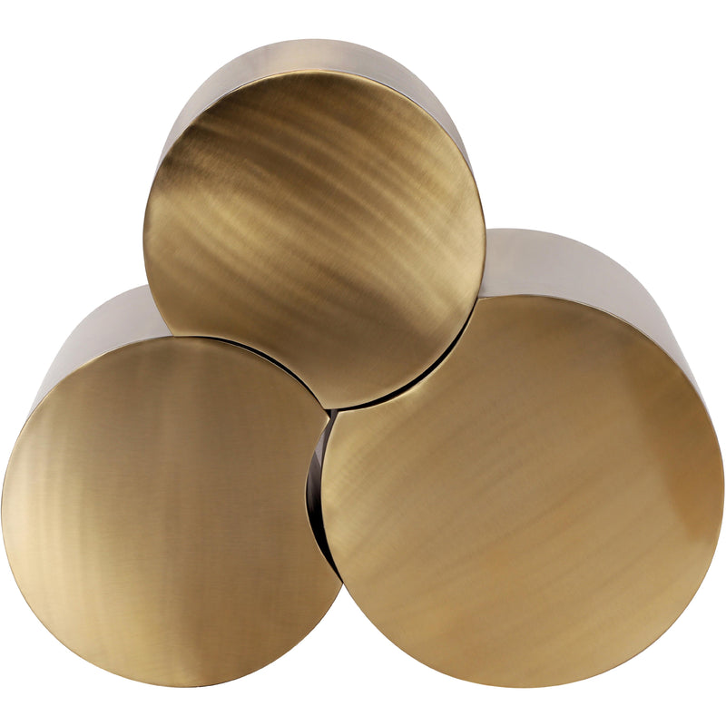 Meridian Dimple Gold Coffee Table IMAGE 3