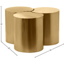 Meridian Dimple Gold Coffee Table IMAGE 4
