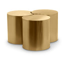 Meridian Dimple Gold Coffee Table IMAGE 1