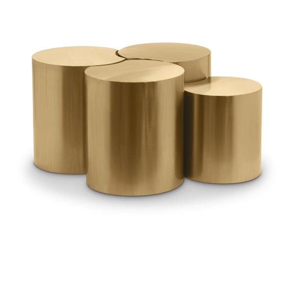 Meridian Dimple Gold Coffee Table IMAGE 1