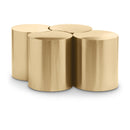 Meridian Dimple Gold Coffee Table IMAGE 1