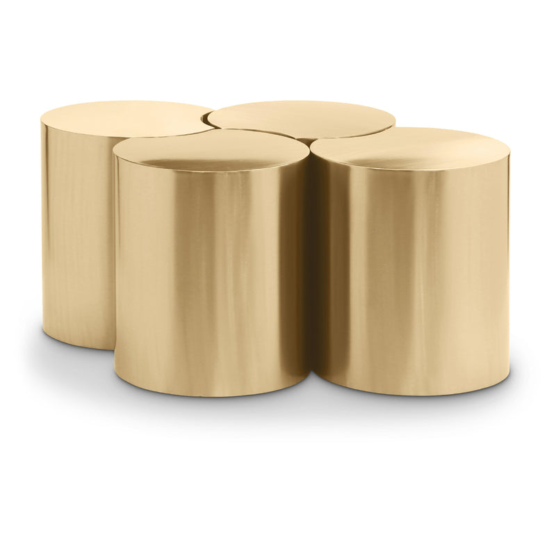 Meridian Dimple Gold Coffee Table IMAGE 1