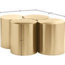Meridian Dimple Gold Coffee Table IMAGE 6