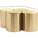 Meridian Dimple Gold Coffee Table IMAGE 6