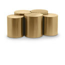 Meridian Dimple Gold Coffee Table IMAGE 1