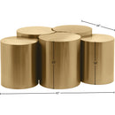 Meridian Dimple Gold Coffee Table IMAGE 4