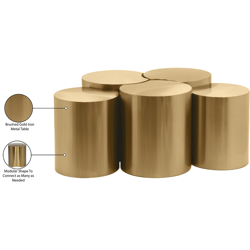 Meridian Dimple Gold Coffee Table IMAGE 5