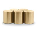 Meridian Dimple Gold Coffee Table IMAGE 1