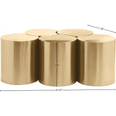 Meridian Dimple Gold Coffee Table IMAGE 6