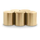 Meridian Dimple Gold Coffee Table IMAGE 1