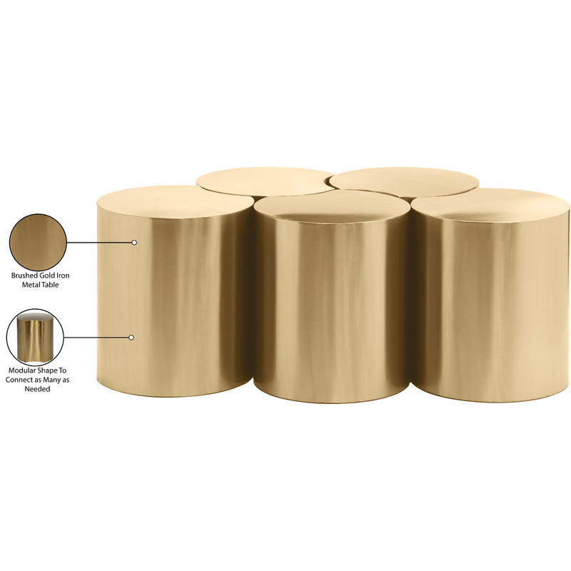 Meridian Dimple Gold Coffee Table IMAGE 5