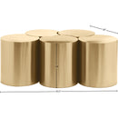 Meridian Dimple Gold Coffee Table IMAGE 6