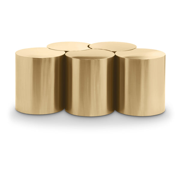 Meridian Dimple Gold Coffee Table IMAGE 1