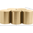 Meridian Dimple Gold Coffee Table IMAGE 6