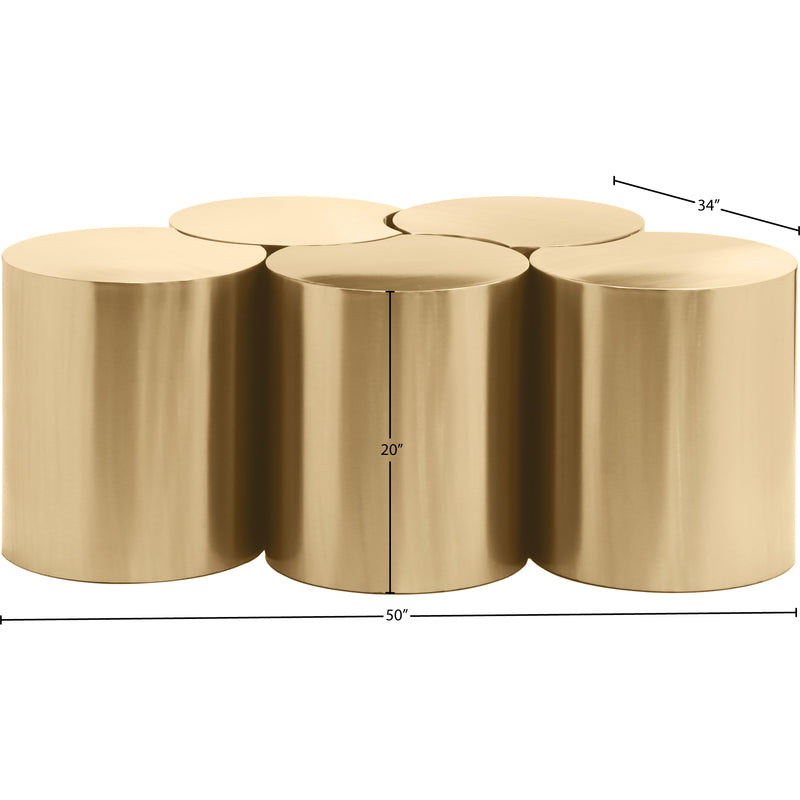 Meridian Dimple Gold Coffee Table IMAGE 6
