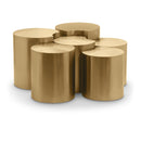 Meridian Dimple Gold Coffee Table IMAGE 1