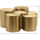 Meridian Dimple Gold Coffee Table IMAGE 4