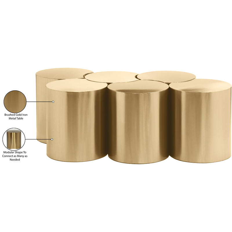 Meridian Dimple Gold Coffee Table IMAGE 5