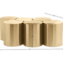 Meridian Dimple Gold Coffee Table IMAGE 6
