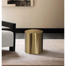 Meridian Dimple Gold End Table IMAGE 2