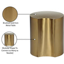 Meridian Dimple Gold End Table IMAGE 5