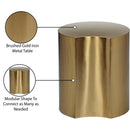 Meridian Dimple Gold End Table IMAGE 5
