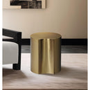 Meridian Dimple Gold End Table IMAGE 2