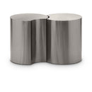 Meridian Dimple Silver End Table IMAGE 1