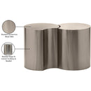 Meridian Dimple Silver End Table IMAGE 5