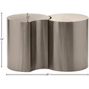 Meridian Dimple Silver End Table IMAGE 6