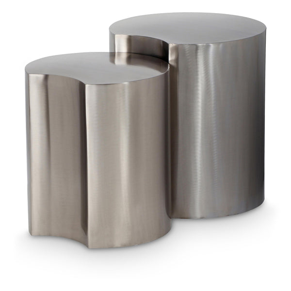 Meridian Dimple Silver End Table IMAGE 1