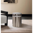 Meridian Dimple Silver End Table IMAGE 2