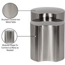 Meridian Dimple Silver End Table IMAGE 5