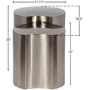 Meridian Dimple Silver End Table IMAGE 6