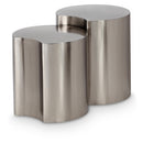 Meridian Dimple Silver End Table IMAGE 1