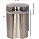 Meridian Dimple Silver End Table IMAGE 6