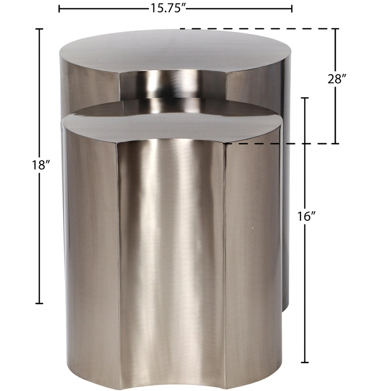 Meridian Dimple Silver End Table IMAGE 6