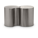 Meridian Dimple Silver End Table IMAGE 1