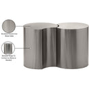 Meridian Dimple Silver End Table IMAGE 5