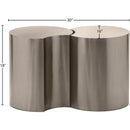 Meridian Dimple Silver End Table IMAGE 6