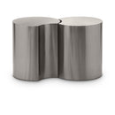 Meridian Dimple Silver End Table IMAGE 1