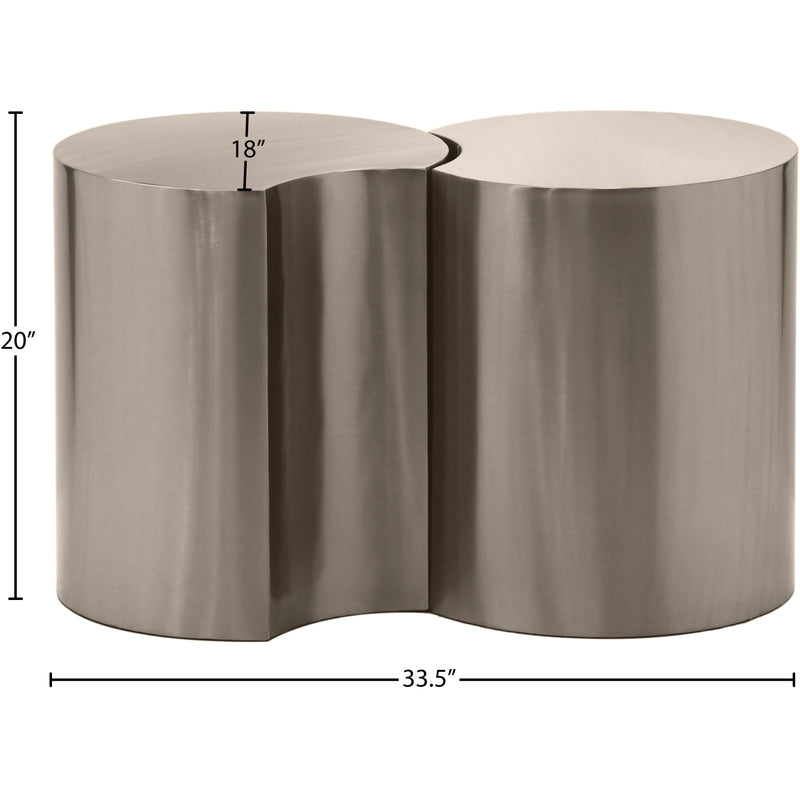 Meridian Dimple Silver End Table IMAGE 6