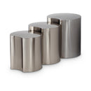 Meridian Dimple Silver End Table IMAGE 1