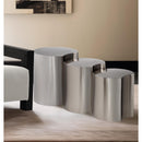 Meridian Dimple Silver End Table IMAGE 2