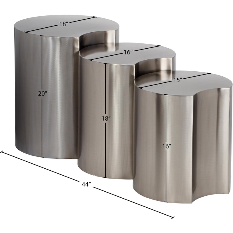 Meridian Dimple Silver End Table IMAGE 5