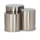 Meridian Dimple Silver End Table IMAGE 1