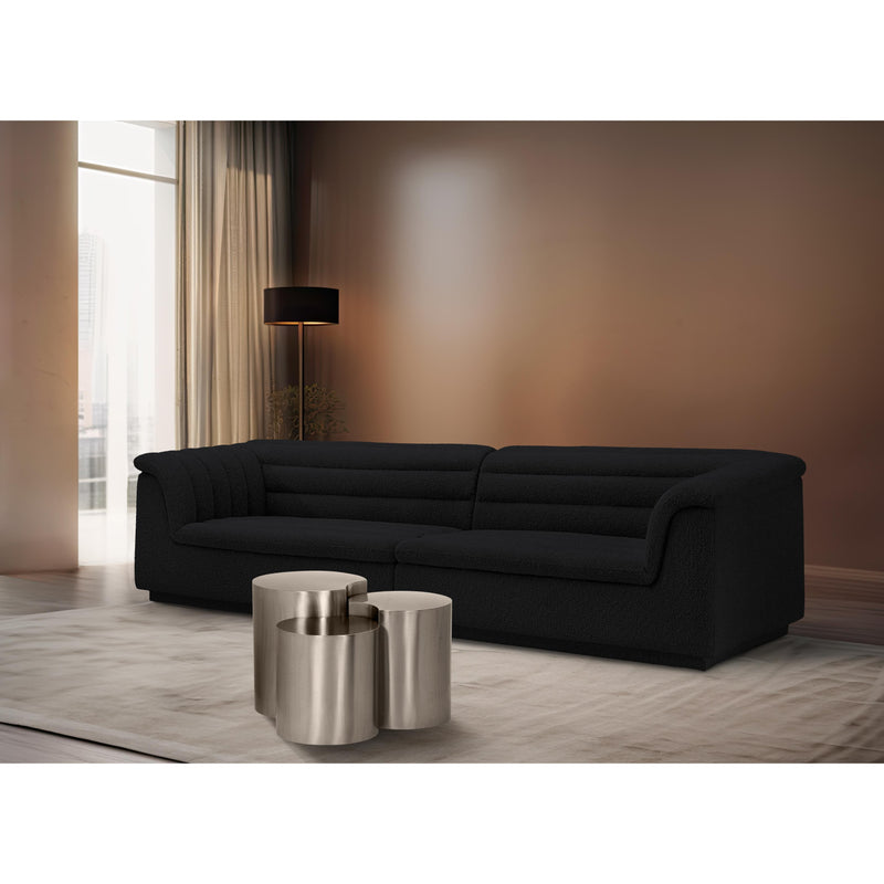 Meridian Dimple Silver End Table IMAGE 2