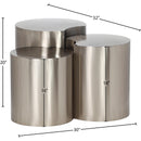 Meridian Dimple Silver End Table IMAGE 4