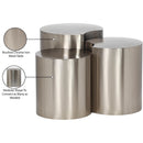 Meridian Dimple Silver End Table IMAGE 5